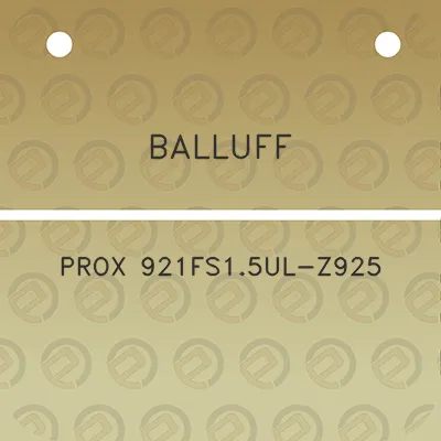 balluff-prox-921fs15ul-z925