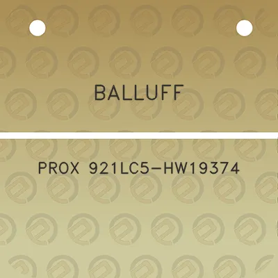 balluff-prox-921lc5-hw19374