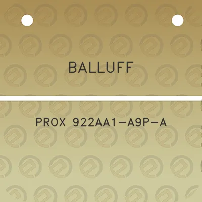 balluff-prox-922aa1-a9p-a