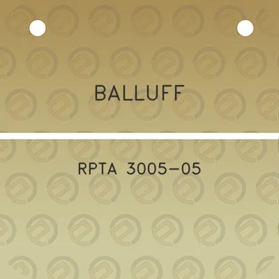 balluff-rpta-3005-05