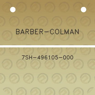 barber-colman-7sh-496105-000