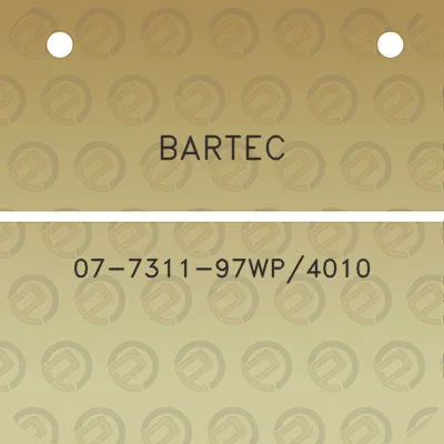 bartec-07-7311-97wp4010