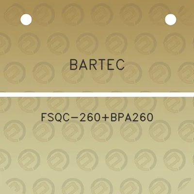 bartec-fsqc-260bpa260