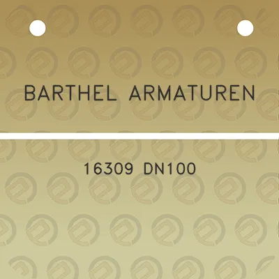 barthel-armaturen-16309-dn100