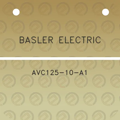 basler-electric-avc125-10-a1