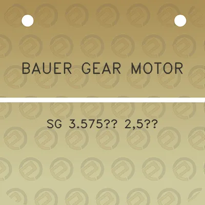 bauer-gear-motor-sg-3575-25