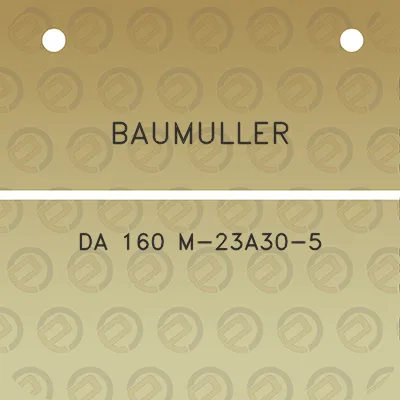 baumuller-da-160-m-23a30-5