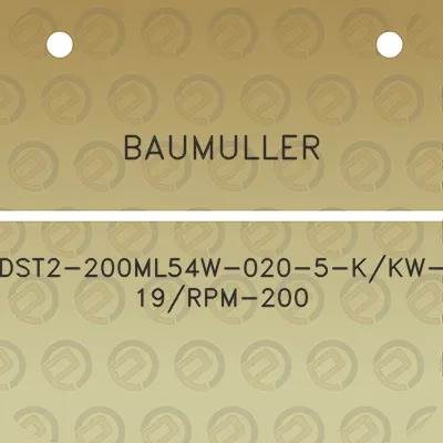 baumuller-dst2-200ml54w-020-5-kkw-19rpm-200