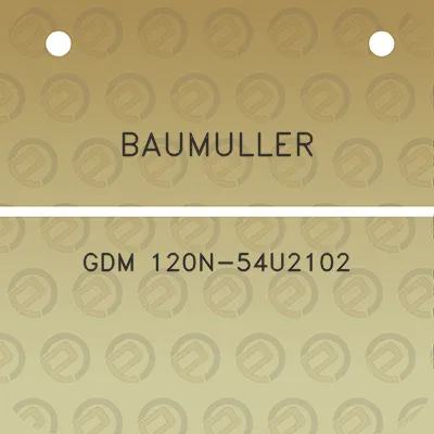 baumuller-gdm-120n-54u2102