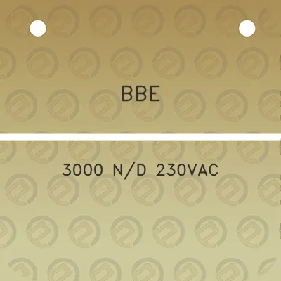 bbe-3000-nd-230vac