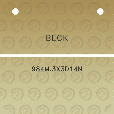 beck-984m3x3d14n