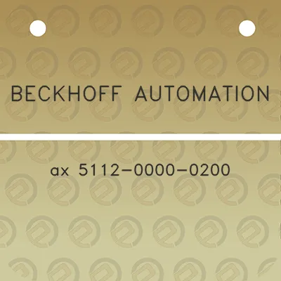 beckhoff-automation-ax-5112-0000-0200