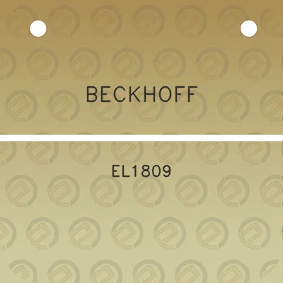 beckhoff-el1809