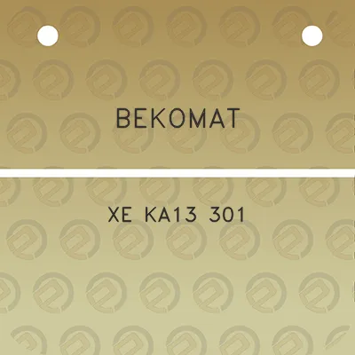 bekomat-xe-ka13-301