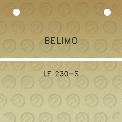 belimo-lf-230-s