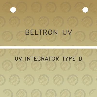 beltron-uv-uv-integrator-type-d