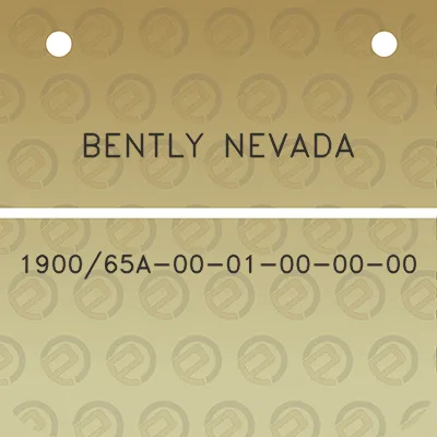 bently-nevada-190065a-00-01-00-00-00