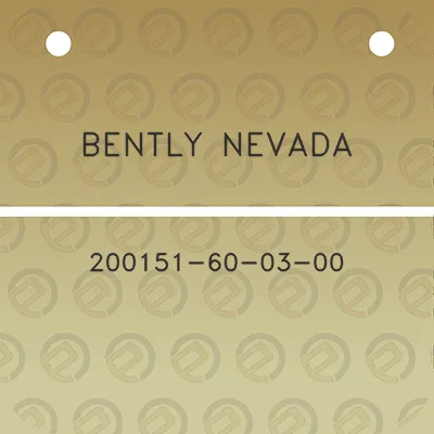 bently-nevada-200151-60-03-00