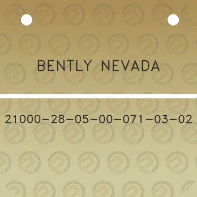 bently-nevada-21000-28-05-00-071-03-02