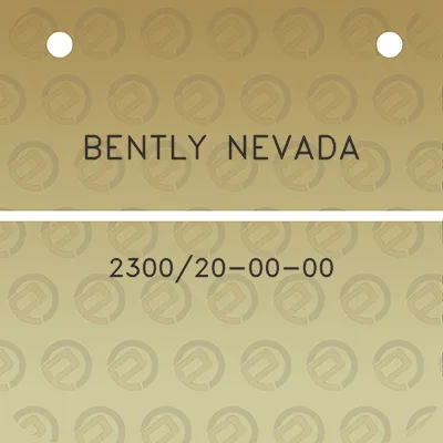 bently-nevada-230020-00-00