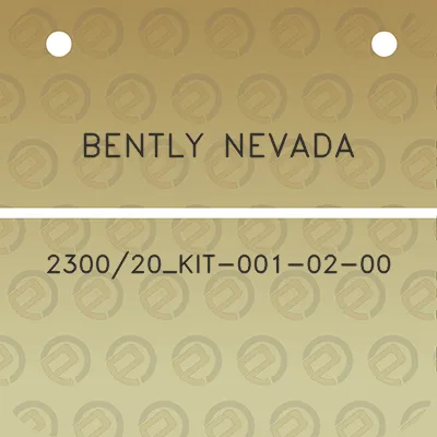 bently-nevada-230020_kit-001-02-00