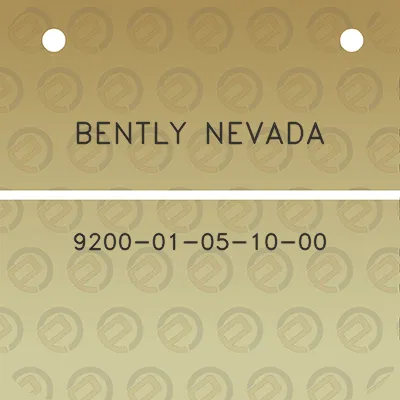 bently-nevada-9200-01-05-10-00