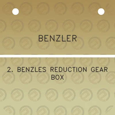 benzler-2-benzles-reduction-gear-box