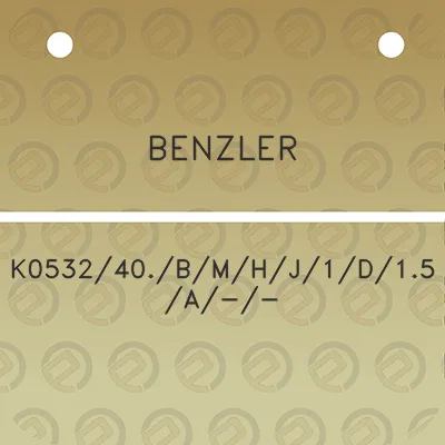 benzler-k053240bmhj1d15a