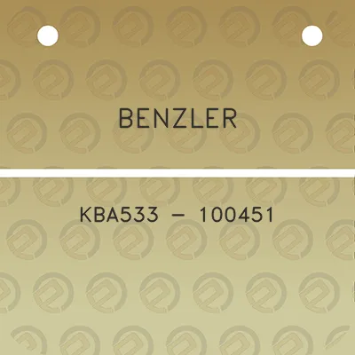 benzler-kba533-100451