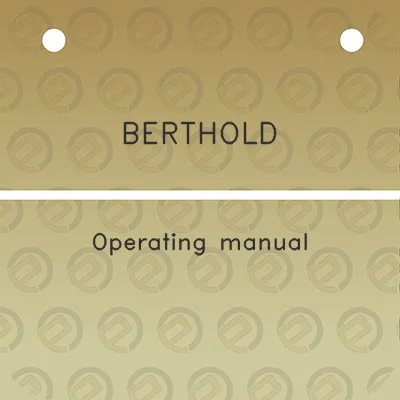 berthold-operating-manual