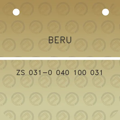 beru-zs-031-0-040-100-031