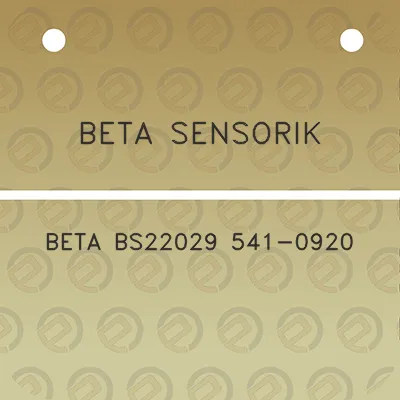 beta-sensorik-beta-bs22029-541-0920