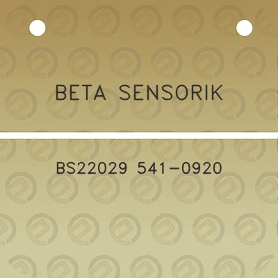 beta-sensorik-bs22029-541-0920