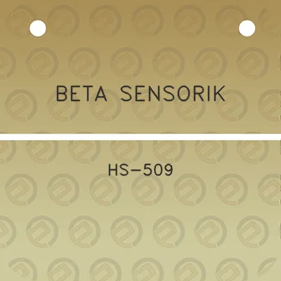 beta-sensorik-hs-509