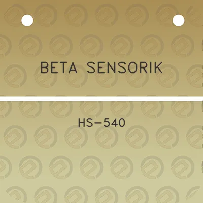 beta-sensorik-hs-540