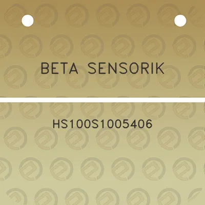 beta-sensorik-hs100s1005406