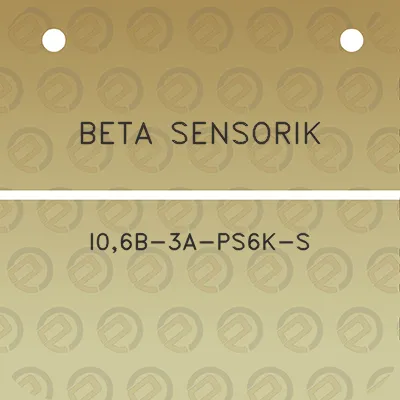 beta-sensorik-i06b-3a-ps6k-s