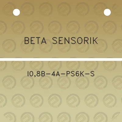 beta-sensorik-i08b-4a-ps6k-s