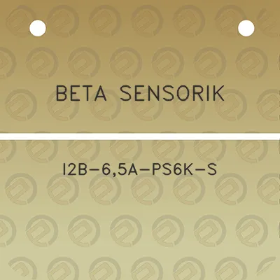 beta-sensorik-i2b-65a-ps6k-s