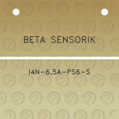 beta-sensorik-i4n-65a-ps6-s