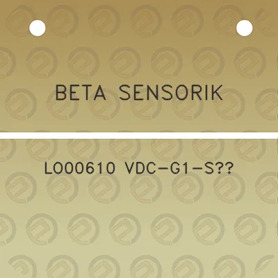 beta-sensorik-lo00610-vdc-g1-s