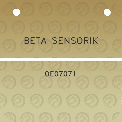 beta-sensorik-oe07071