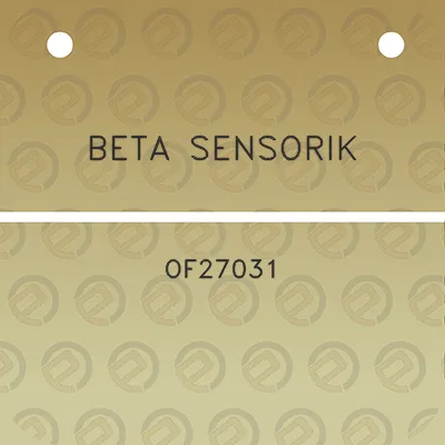 beta-sensorik-of27031