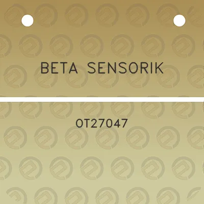 beta-sensorik-ot27047