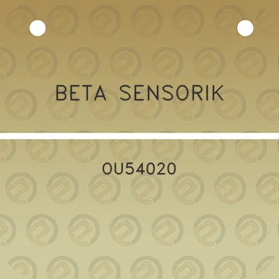 beta-sensorik-ou54020