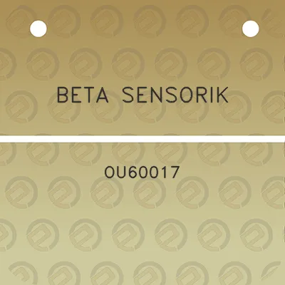 beta-sensorik-ou60017