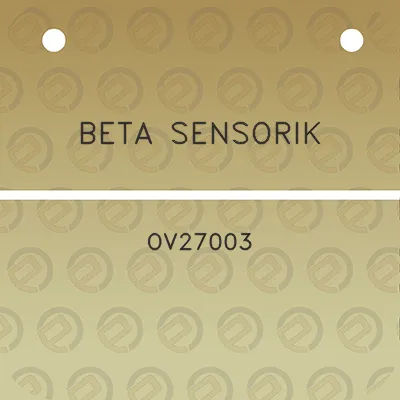 beta-sensorik-ov27003