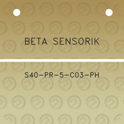 beta-sensorik-s40-pr-5-c03-ph