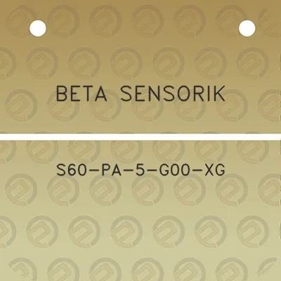 beta-sensorik-s60-pa-5-g00-xg