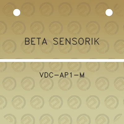 beta-sensorik-vdc-ap1-m